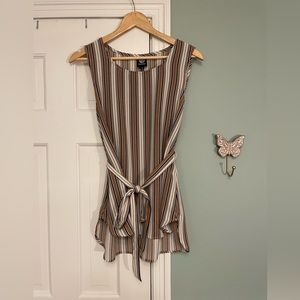 Striped Bobeau Sleeveless Work Top